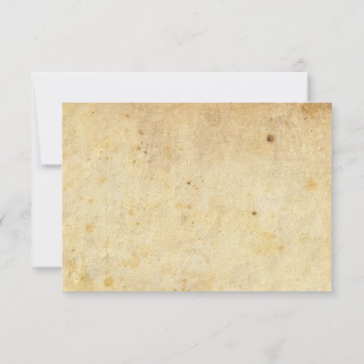 Vintage Wedding Ticket RSVP Card (Rückseite)