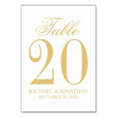 Vintage Wedding Tischnummer (Rückseite)