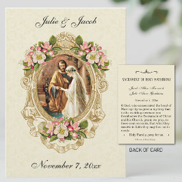 Vintage Wedding Traditionelle katholische Heilige Visitenkarte