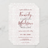 Vintage Wedding Traditionelles Blumenbudget Einladung (Vorne/Hinten)