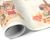 Vintage Wedding Verlobung Jubiläum Spielend Geschenkpapier (Rolleneckpunkt)