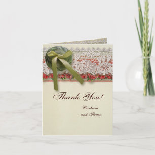 Vintage Wedding Vielen Dank Cards Boho Lace Dankeskarte