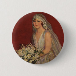 Vintage Wedding, Viktorianisch Bride Bridal Portra Button