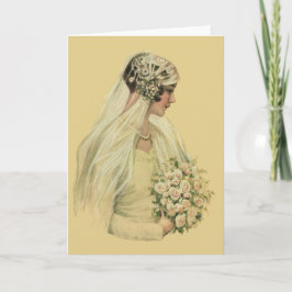 Vintage Wedding, Viktorianisch Bride Bridal Portra Karte