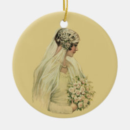 Vintage Wedding, Viktorianisch Bride Bridal Portra Keramik Ornament