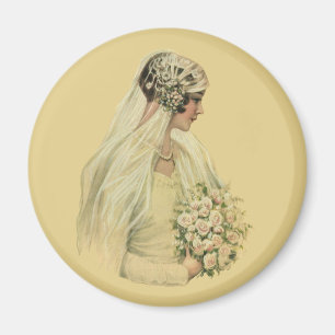 Vintage Wedding, Viktorianisch Bride Bridal Portra Magnet