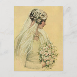 Vintage Wedding, Viktorianisch Bride Bridal Portra Postkarte