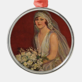 Vintage Wedding, Viktorianisch Bride Bridal Portra Silbernes Ornament