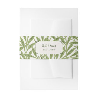 Vintage Wedding, Viktorianisch Willow Blätter Patt Einladungsbanderole