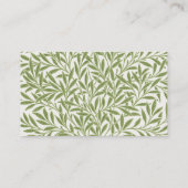 Vintage Wedding, Viktorianisch Willow Blätter Patt Platzkarte (Rückseite)