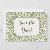 Vintage Wedding, Viktorianisch Willow Blätter Patt Save The Date (Vorderseite)