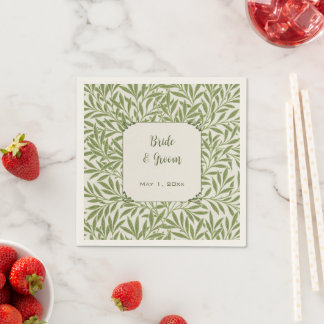 Vintage Wedding, Viktorianisch Willow Blätter Patt Serviette