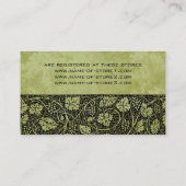 Vintage Wedding, Viktorianische Blätter für Weintr Begleitkarte (Rückseite)