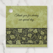 Vintage Wedding, Viktorianische Blätter für Weintr Geschenkanhänger (Vorderseite)