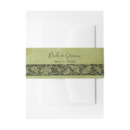 Vintage Wedding, Viktorianische Blume Blumenrolle Einladungsbanderole