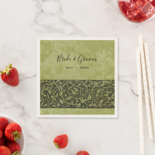Vintage Wedding, Viktorianische Blume Blumenrolle Serviette