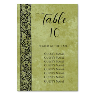 Vintage Wedding, Viktorianische Blume Blumenrolle Tischnummer