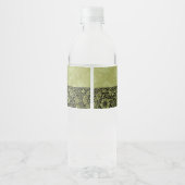 Vintage Wedding, Viktorianische Blume Blumenrolle Wasserflaschenetikett (Rückseite)