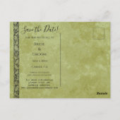 Vintage Wedding, Viktorianisches Blumengestein Sav Postkarte (Rückseite)