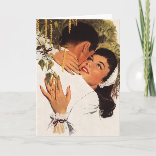 Vintage Wedding Vorschlag, Liebe und Romantik Karte (Vorderseite)