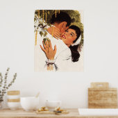 Vintage Wedding Vorschlag, Liebe und Romantik Poster (Küche)