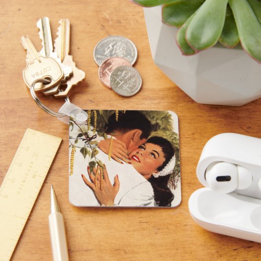 Vintage Wedding Vorschlag, Liebe und Romantik Schlüsselanhänger (Schreibtisch)