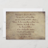 Vintage Wedding Vow Verlängerung Foto Postkarte (Rückseite)