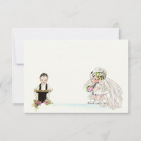Vintage Wedding Vows Bride Groom Blank 3,5"x5"