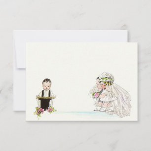 Vintage Wedding Vows Bride Groom Blank 3,5"x5"