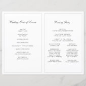 Vintage Wedding Wappen Folded Wedding Programm (Rückseite)