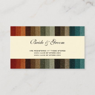 Vintage Wedding, warme Herbststreifen Muster Begleitkarte