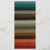 Vintage Wedding, warme Herbststreifen Muster Menükarte (Rückseite)