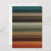 Vintage Wedding, warme Herbststreifen Muster Save The Date (Rückseite)