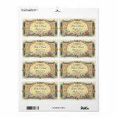 Vintage Wedding Wein, Wasserflasche (Vorne)