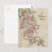 Vintage Wedding Wunsch mit Glocken Postkarte (Vorne/Hinten)
