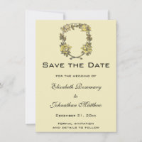 Vintage Wedding, Yellow Antique Garden Rose Kranz