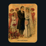 Vintage Wedding Zeremonie Magnet<br><div class="desc">Digitale Kunst von Angelandspot mit Bildern von Jahrgängen</div>
