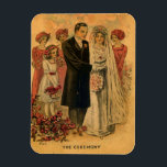 Vintage Wedding Zeremonie Magnet<br><div class="desc">Digitale Kunst von Angelandspot mit Bildern von Jahrgängen</div>