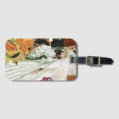 Vintage Wedding Zeremonie mit Braut und Bräutigam Gepäckanhänger (Vorderseite (Horizontal))