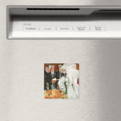 Vintage Wedding Zeremonie mit Braut und Bräutigam Magnet (In Situ (Geschirrspüler))