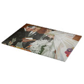 Vintage Wedding Zeremonie mit Braut und Bräutigam Schneidebrett (Ecke)