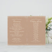 Vintage Wedding Zeremonie Programm (Stehend Vorderseite)
