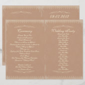 Vintage Wedding Zeremonie Programm (Vorne/Hinten)