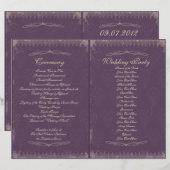 Vintage Wedding Zeremonie Programm (Vorne/Hinten)