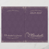 Vintage Wedding Zeremonie Programm (Rückseite)