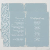 Vintage Wedding Zeremonie Programm (Vorne/Hinten)