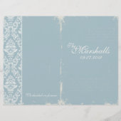 Vintage Wedding Zeremonie Programm (Rückseite)