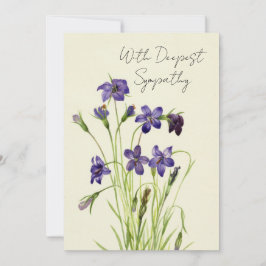 Vintage Weeping Violets Blumensympathie-Karte Karte