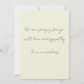 Vintage Weeping Violets Blumensympathie-Karte Karte (Rückseite)