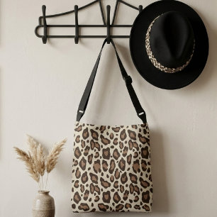 Vintage weibliche Leopardenmuster Tragetaschen Mit Langen Trägern